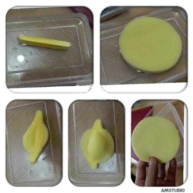 Bọt biển - Bông nở rửa mặt Chivey 12 miếng / Miếng mút rửa mặt bọt biển dạng nén