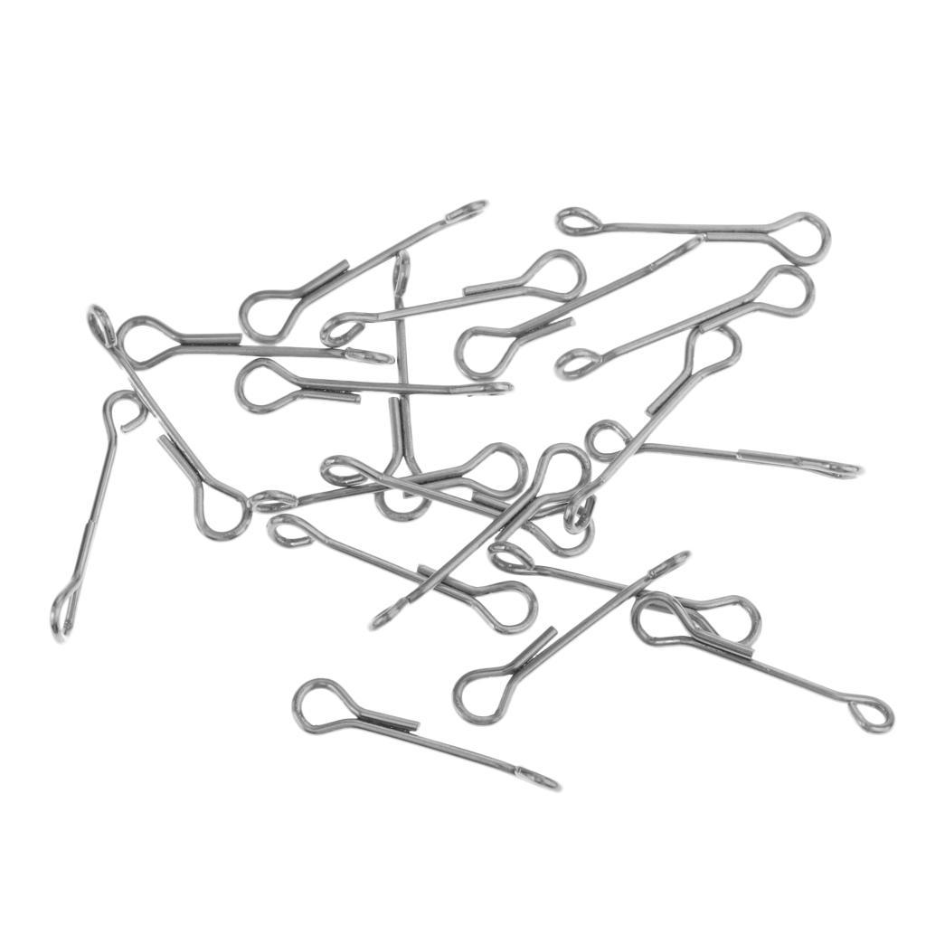 40pcs Fish Skull Articulated Shank Fish Spine for Fly Tying Material 20/25mm