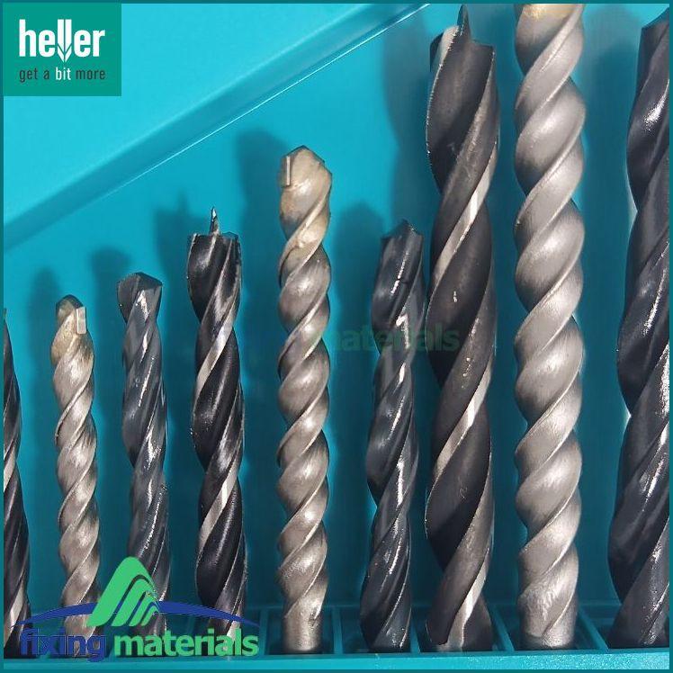 Hộp 9 mũi khoan hỗn hợp HELLER chuôi tròn