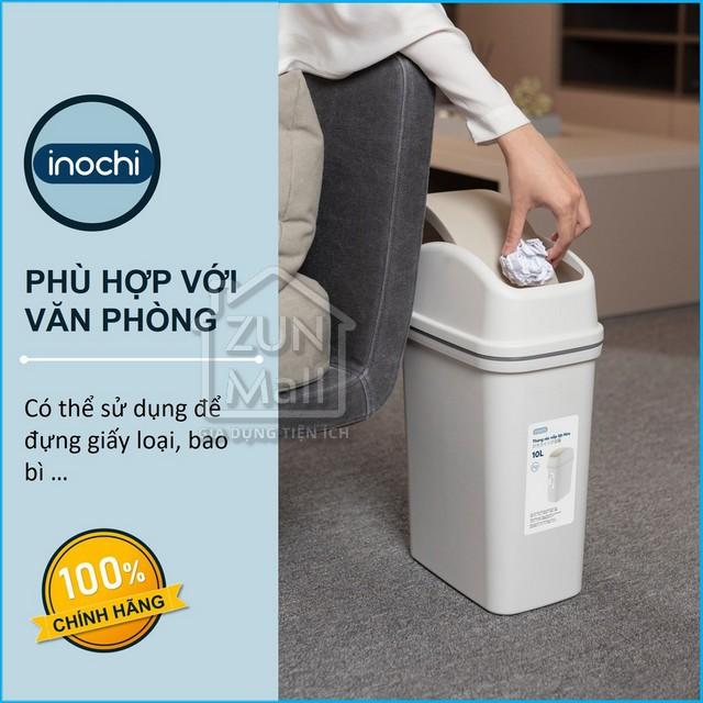 Thùng Rác Nhựa Cao Cấp Nắp Lật 15 Lít Inochi Nhật Bản - Phù Hợp Với Không Gian Sống Hiện Đại