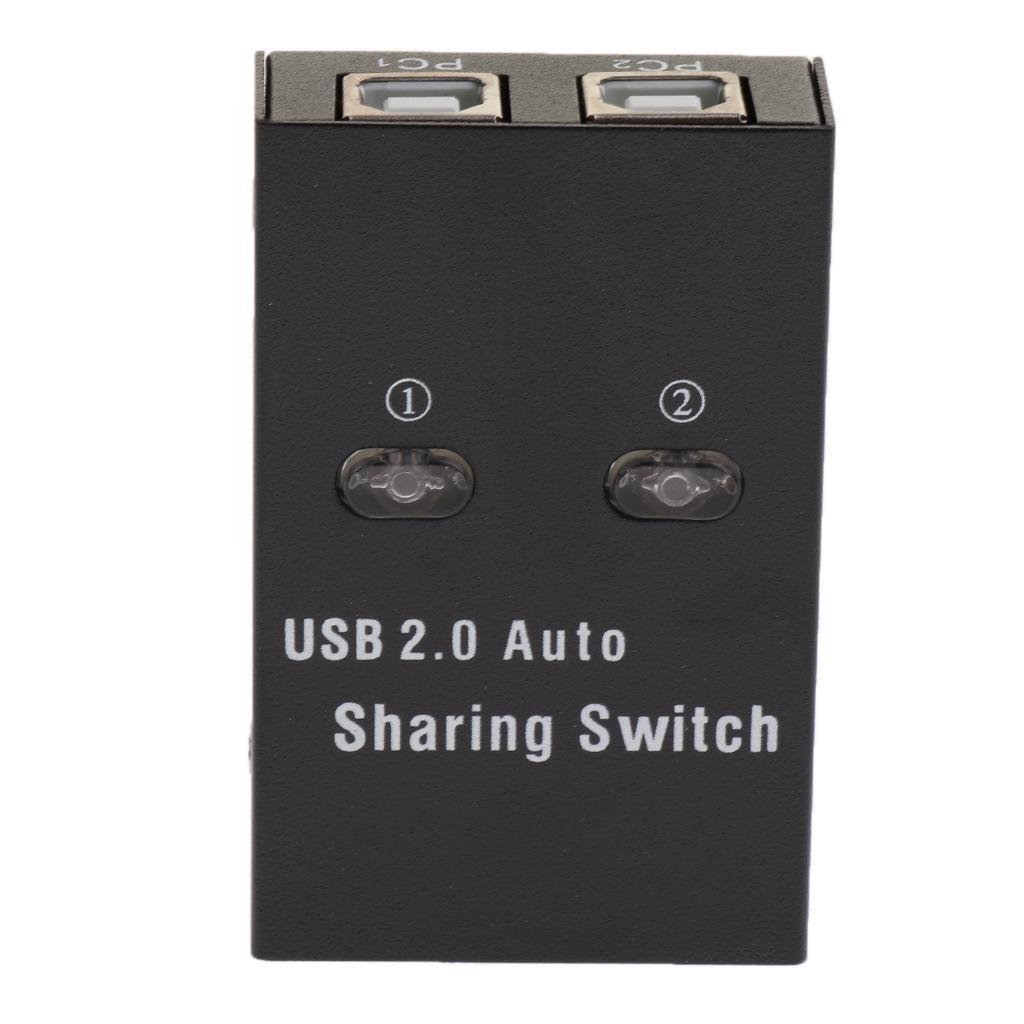 USB 2.0 Manual Sharing Switch KVM Selector 2Ports HUB For PC Scanner Printer