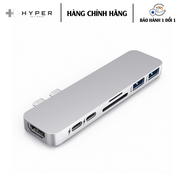 Cổng Chuyển HyperDrive DUAL USB-C Hub Cho MacBook Pro 13&quot;15&quot; 2016/2017/2018 - Hàng Chính Hãng