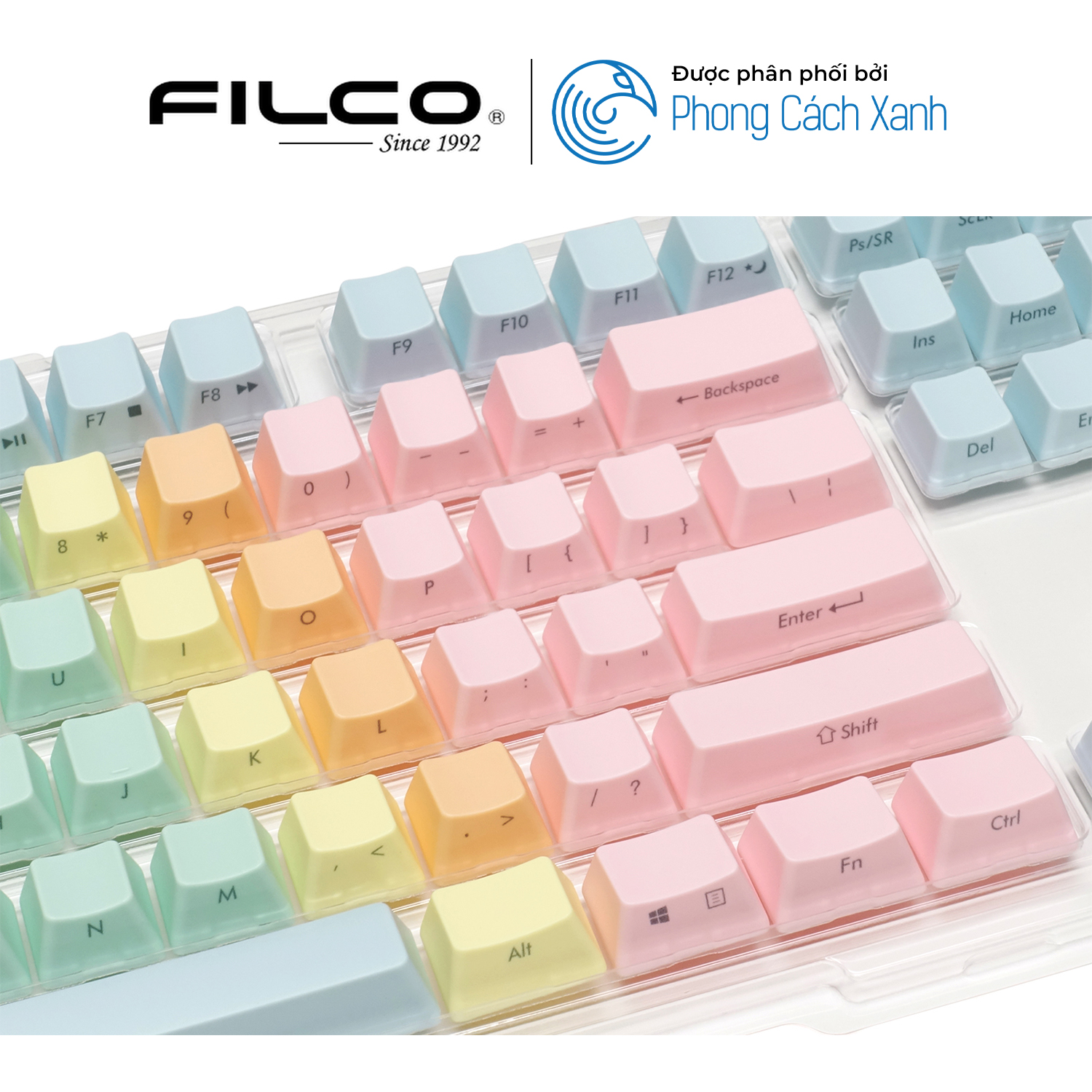 Bộ keycap Filco Macaron 104 phím - Chữ Ninja - Hàng Chính Hãng