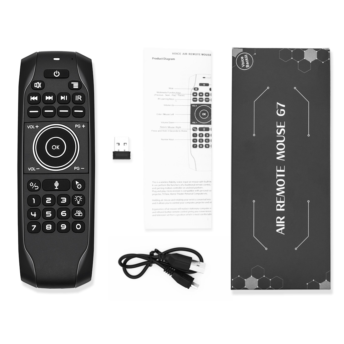 Remote Mouse Air G7v Pro - Điều khiển chuột bay tìm kiếm giọng nói đa năng