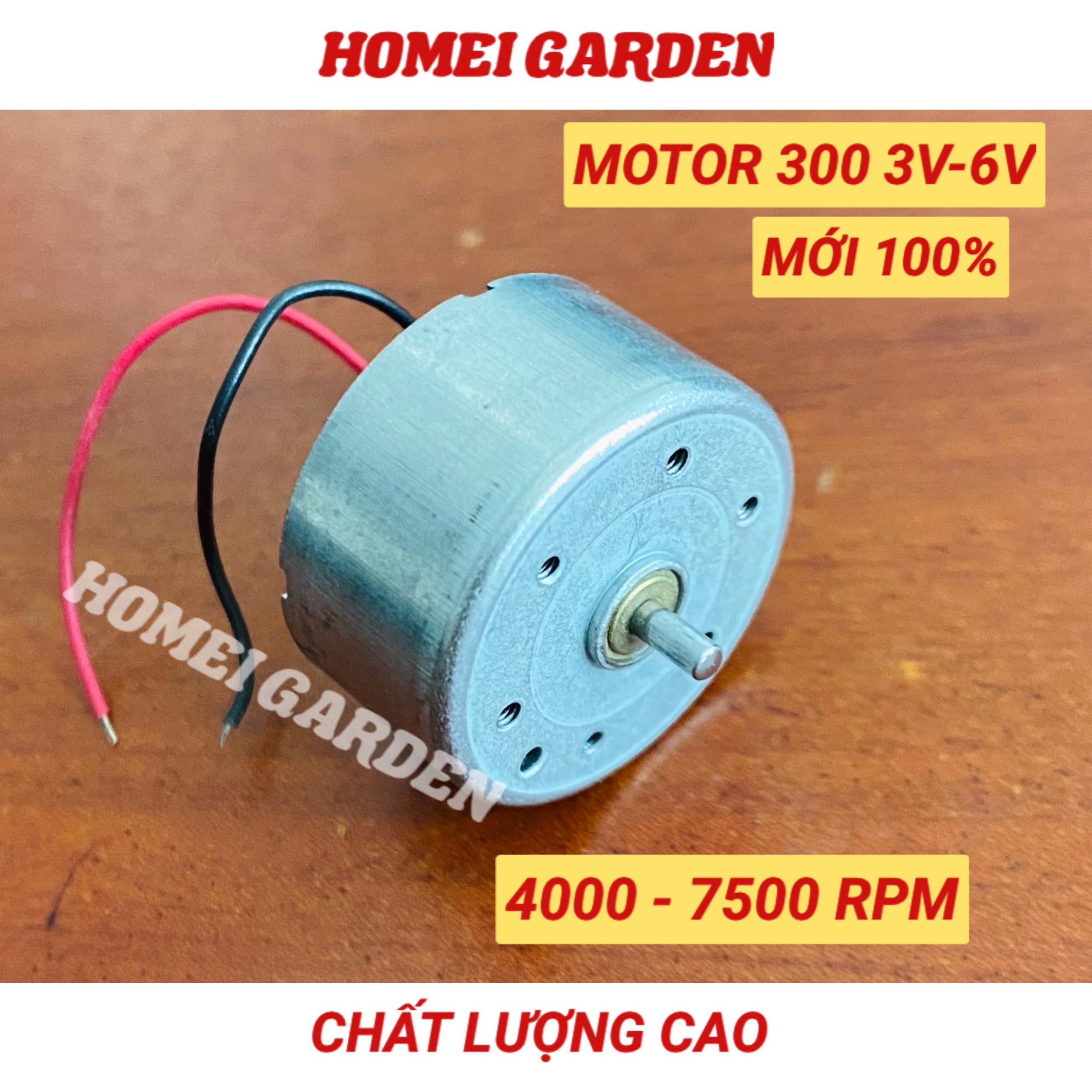 Motor 300 3v - 6v tốc độ 4000 - 7500 RPM dòng điện nhỏ 30mA - CM0007