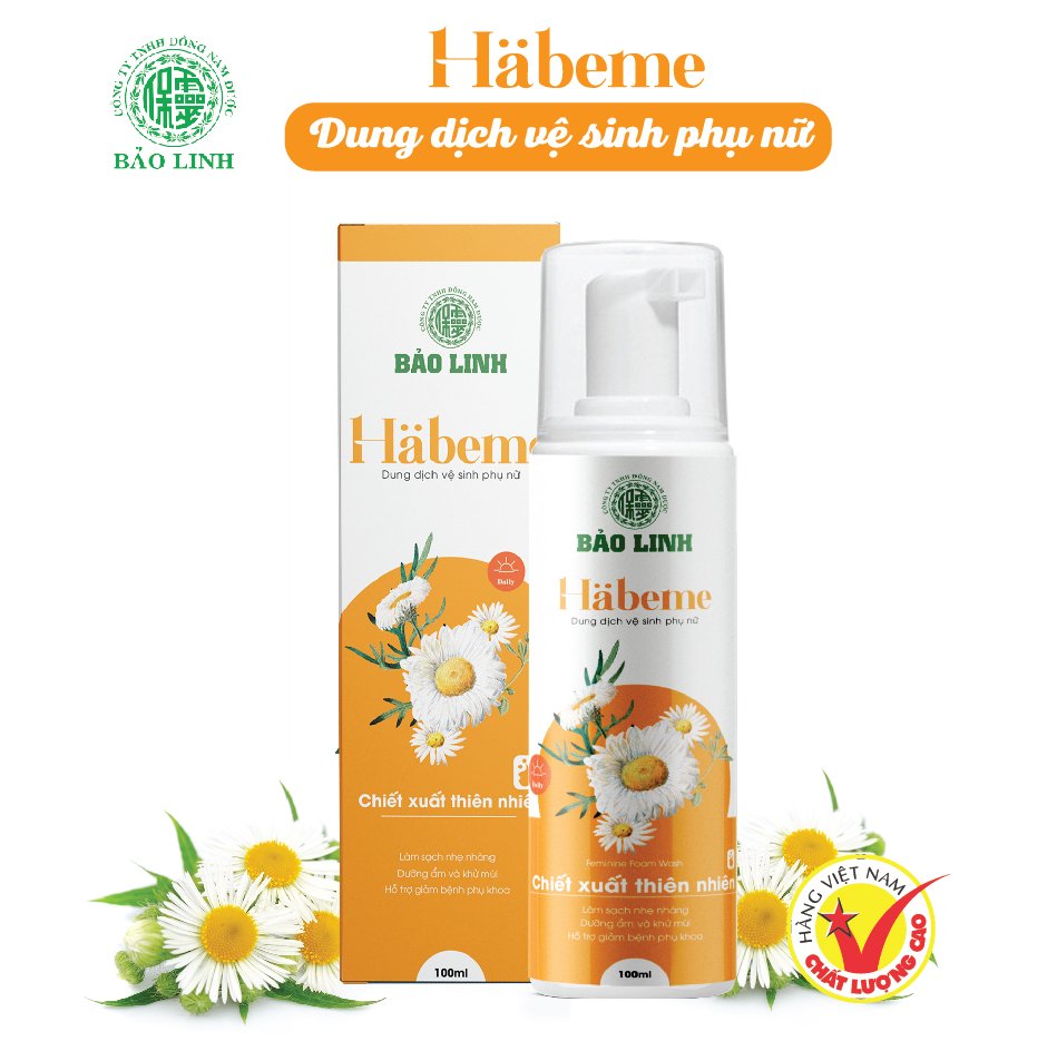 Dung dịch vệ sinh phụ nữ Habeme dạng tạo bọt - 100ml