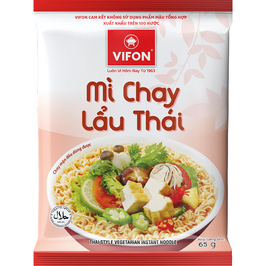 Thùng 30 Mì Chay Lẩu Thái VIFON (65g/Gói)