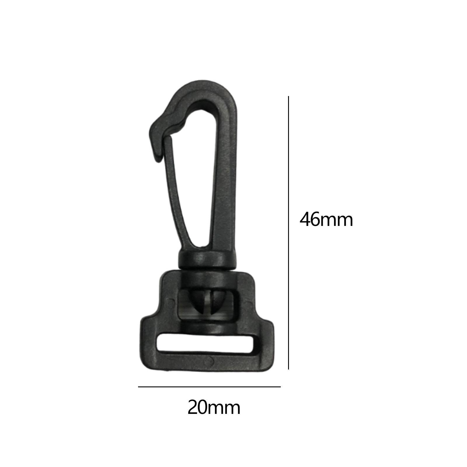 10Pcs Swivel Snap Hook Swivel Clip 0.6" Inner Diameter 360 Degree Rotation Webbing Strap Buckle Lobster Claw Clasps for Handbags