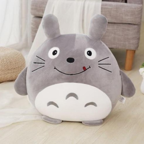 Bộ Chăn Gối Gấu Bông Totoro tròn. Chăn gối văn phòng 3in1