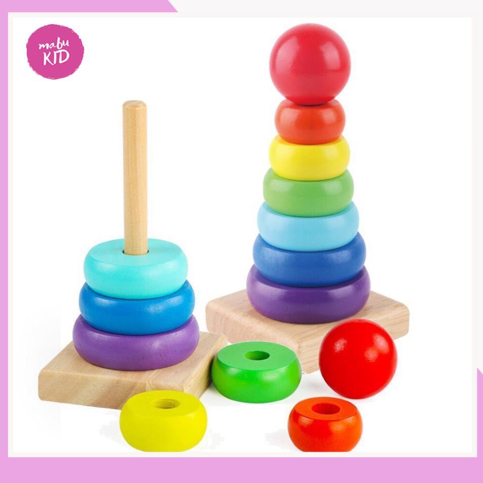 Đồ Chơi Gỗ - Combo 4 món đồ chơi gỗ cho bé - phát triển trí tuệ