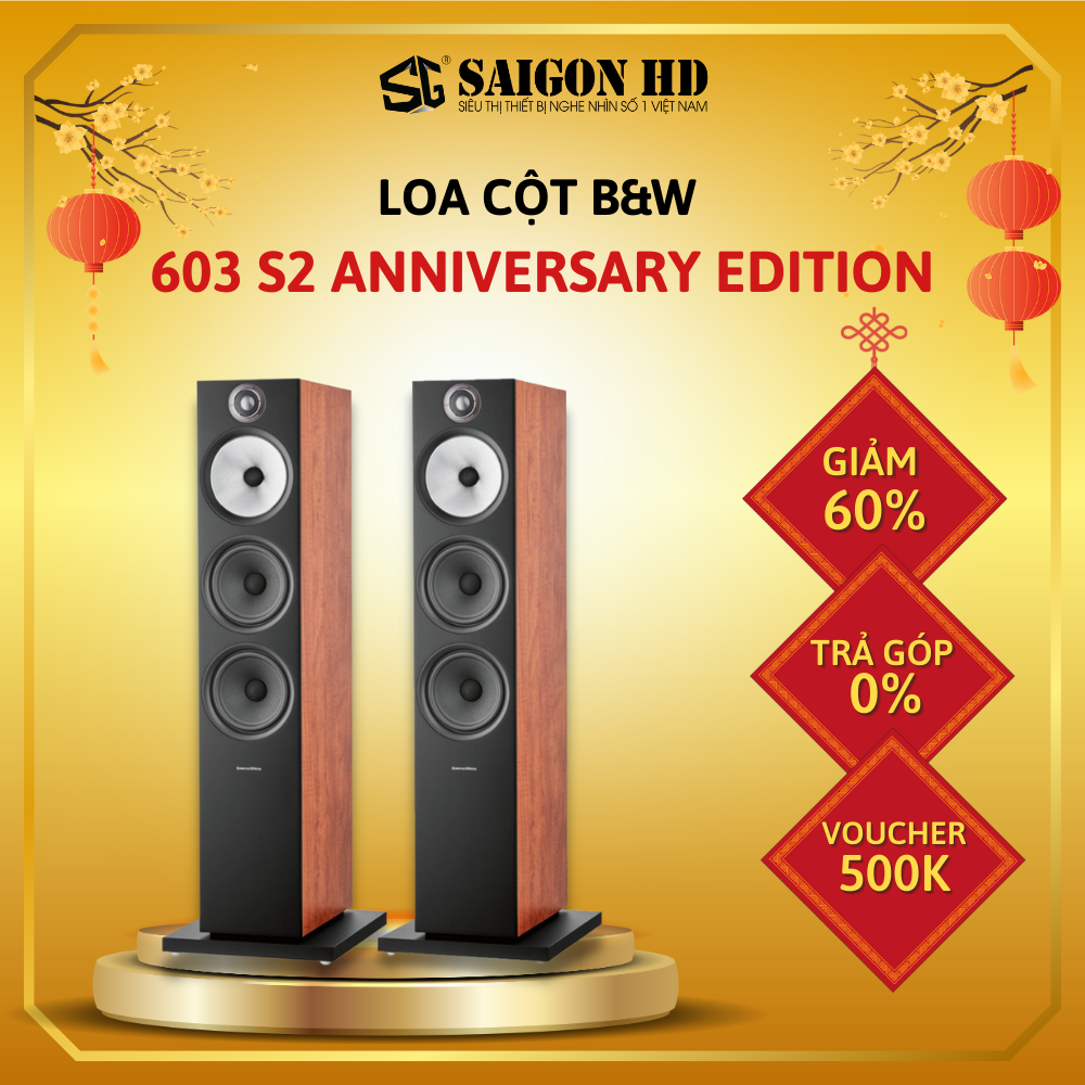 Cặp loa cột B&amp;W 603 S2 Anniversary Edition - Hàng chính hãng, giá tốt