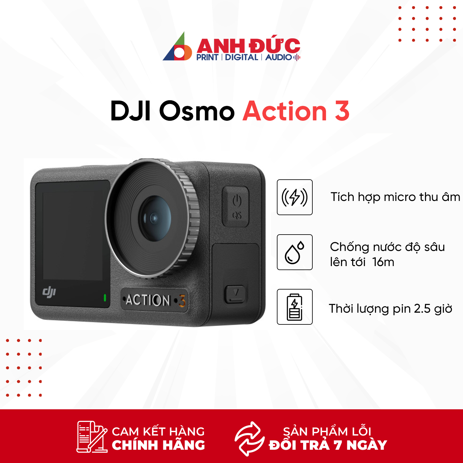 Camera Hàng Động DJI Osmo Action 4 (Standard Combo/ Adventure Combo) - Hàng Chính Hãng