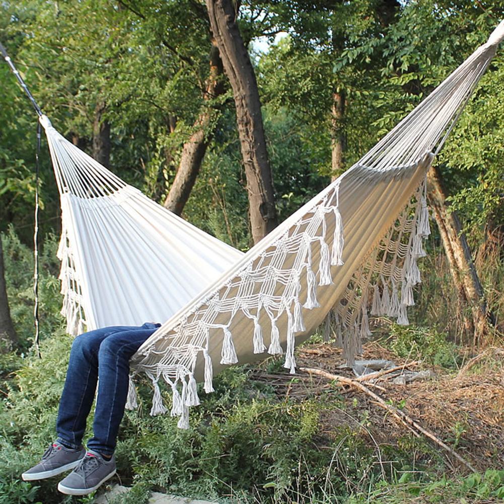 Phong Cách Bohemian Sân Vườn Ngoài Trời Tua Rua Vải Đầm Treo Đôi Võng Ghế