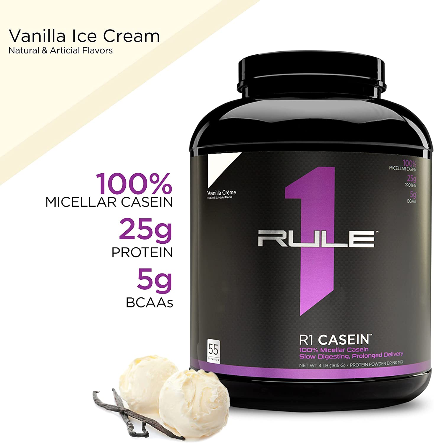 Sữa tăng cơ Rule 1 Casein 55 servings - 1.87kg