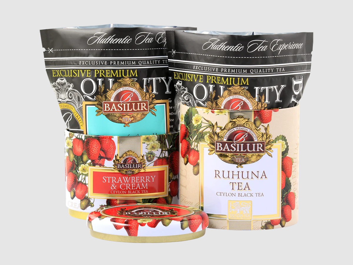Trà đen Ceylon Basilur vị dâu kem vùng Ruhuna – 100g