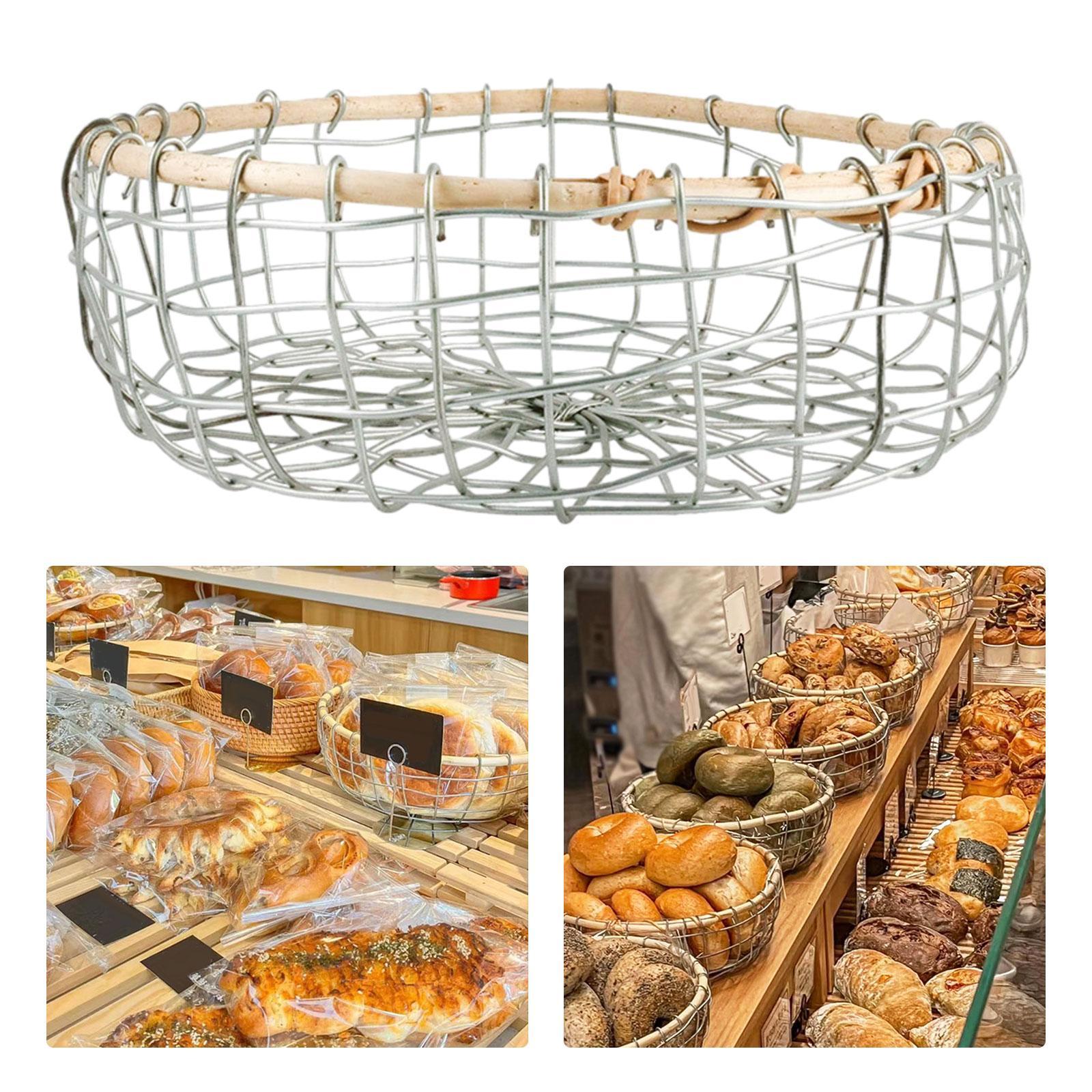 Kitchen Fruit Basket Wire Woven Basket Bread Basket Home Decor Egg Container