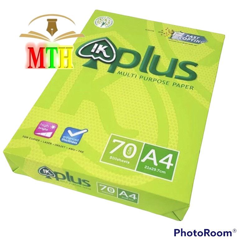 Giấy A4 IK Plus 70 gsm - 500 tờ chính hãng