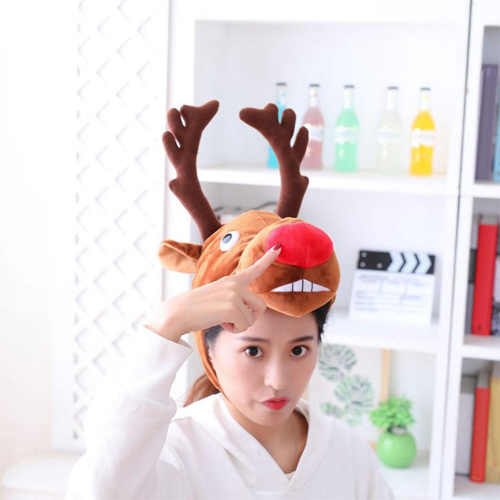 Soft  Plush Animal hat hooded Funny Reindeer Headwear