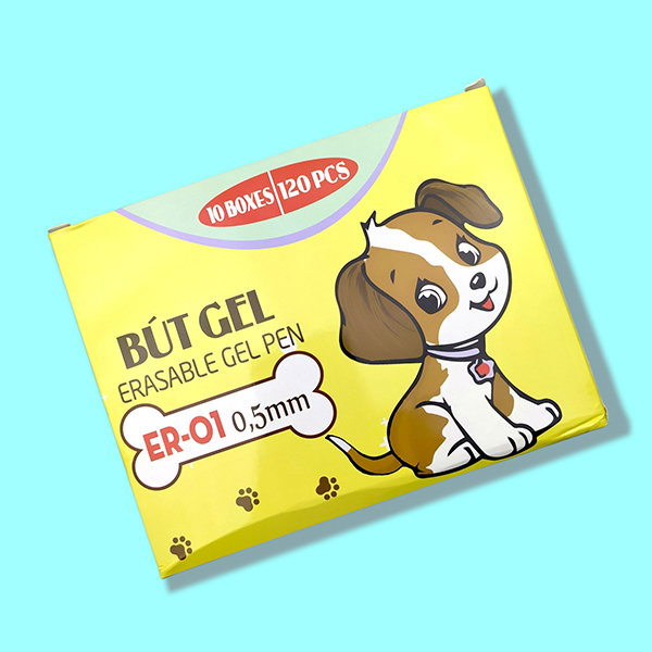 Bút gel xóa được hàng Việt Nam chất lượng tốt , 1 hộp 12 cây mực xanh và tím