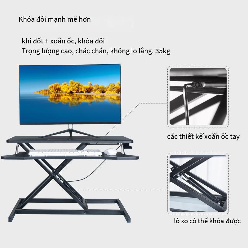 Giá thấp nhất Bàn máy tính xách tay đứng Máy tính để bàn có thể nâng lên Bàn làm việc tại nhà Bàn làm việc di động Giá đỡ gấp máy tính
