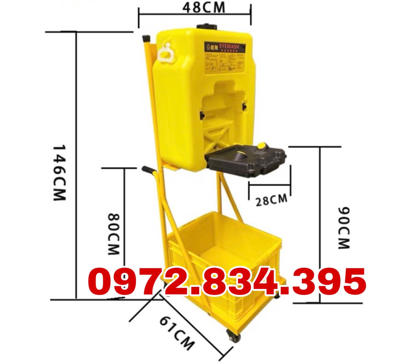 Bình rửa mắt khẩn cấp di động 53 lít