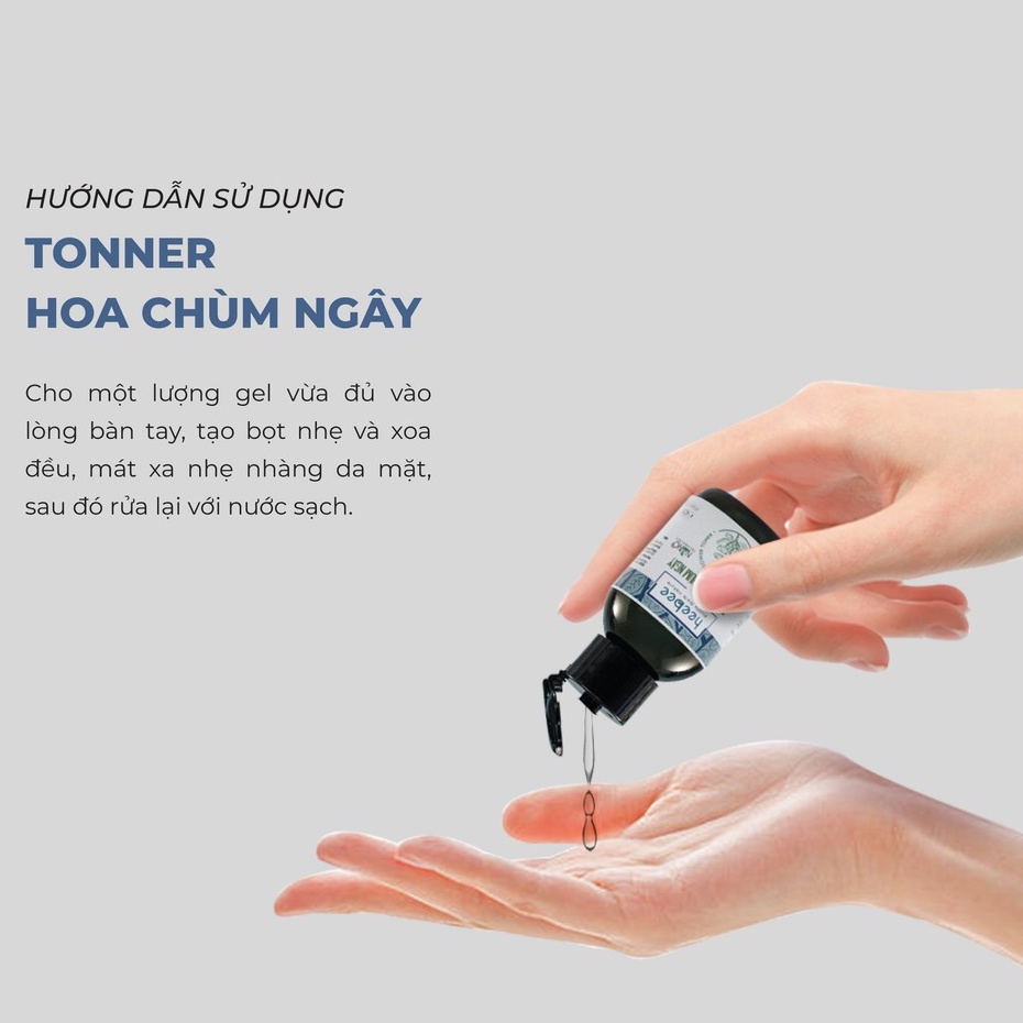 Toner Hoa Chùm Ngây Heebee Không Cồn, Sáng Mịn Da - Moringa Flower Tonner 110ml