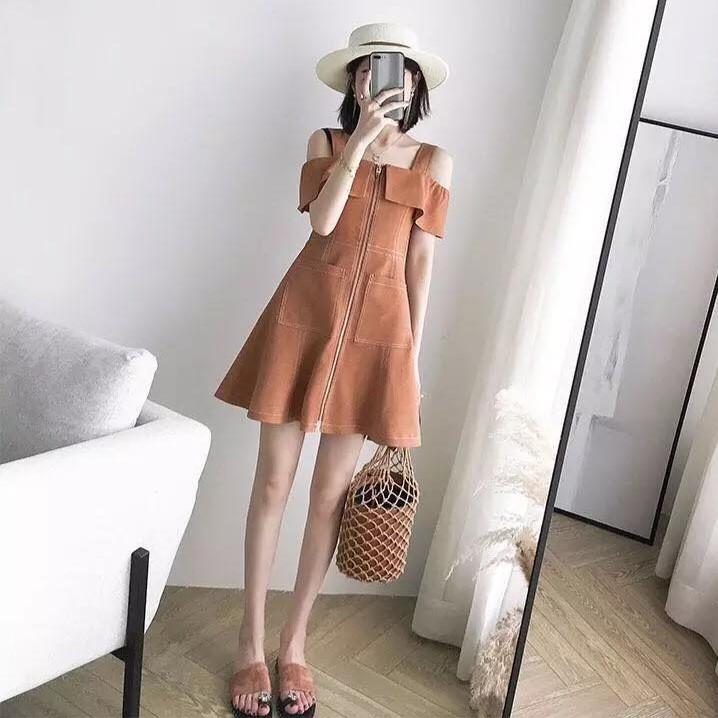 Đầm trễ vai nữ hai dây dễ thương