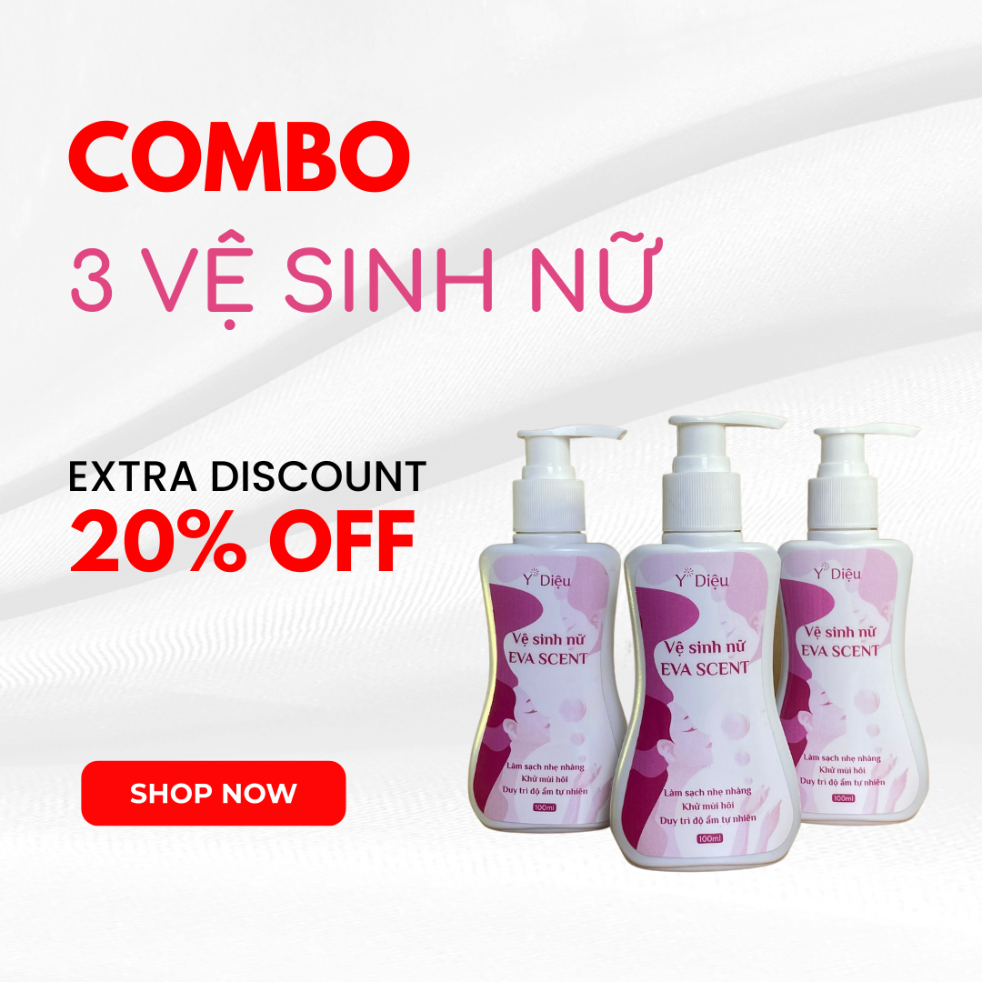 Combo 3 Dung dịch Vệ Sinh Nữ Eva Scent - Làm sạch - Khử mùi hôi - Duy trì độ ẩm tự nhiên - Chai 100ml x 3