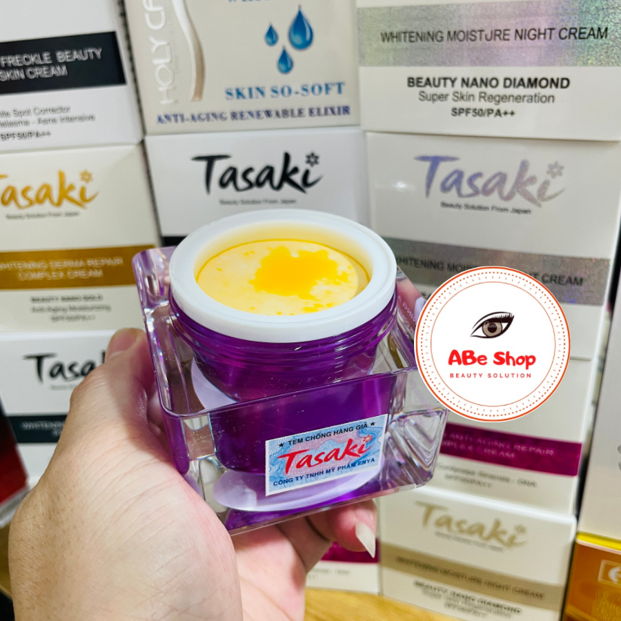 KEM TASAKI TÍM NGỪA LÃO HÓA - XÓA THÂM NÁM - WHITENING ANTI-AGING REPAIR COMPLEX CREAM - LINGZHI - ĐÔNG TRÙNG - DNA