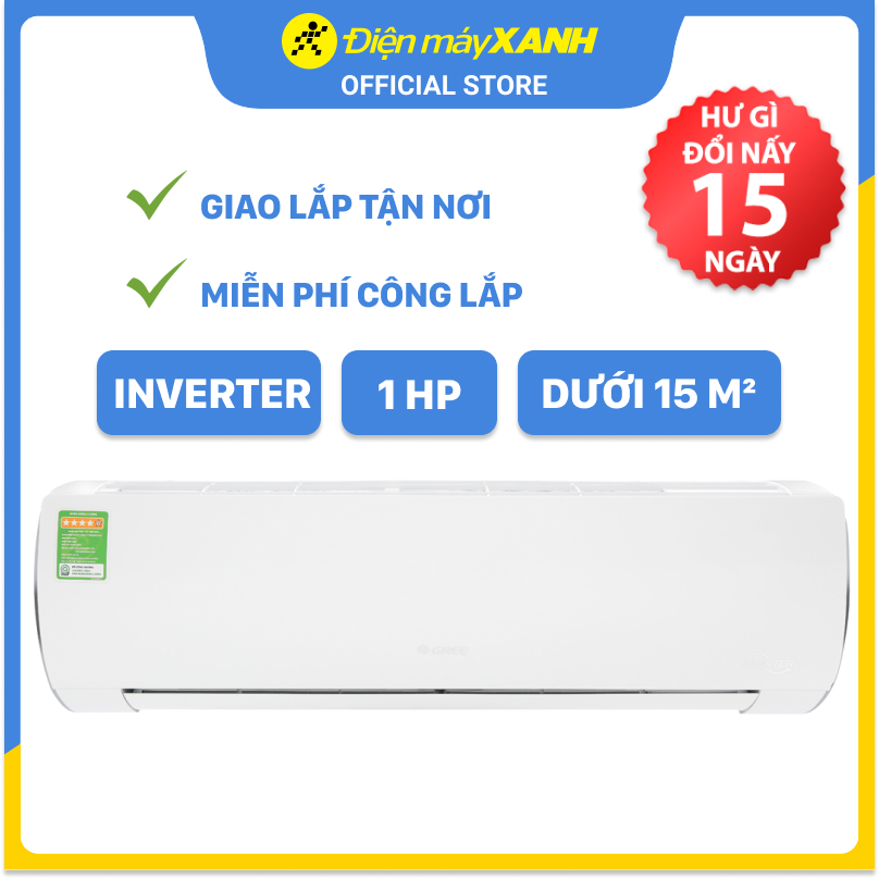 Máy lạnh Gree Inverter 1 HP GWC09FB-K6D9A1W - Hàng Chính Hãng(Giao Toàn Quốc)