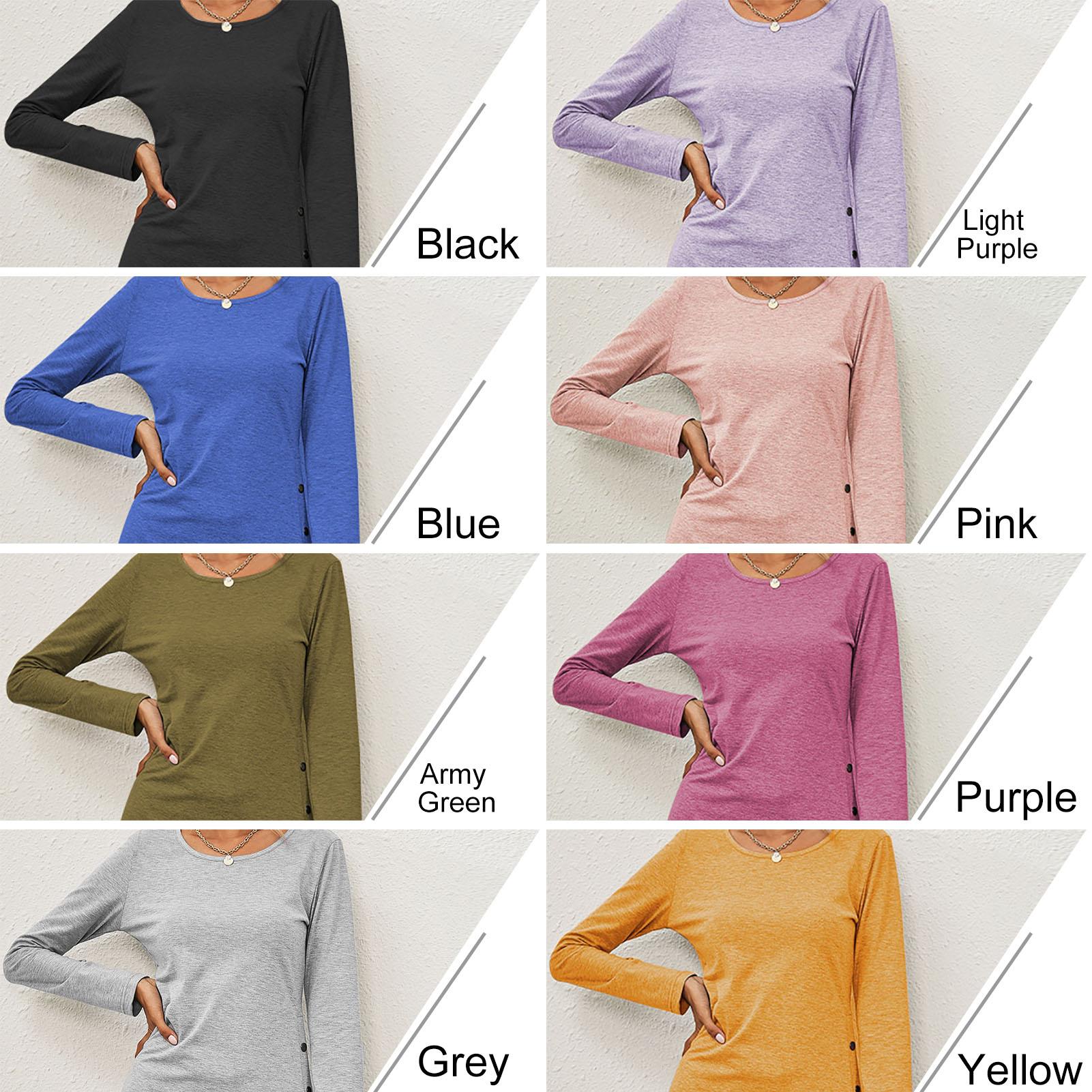 Sexy Women Solid Color Dress O Neck Long Sleeve High Split Buttons Casual Slim Long Dress