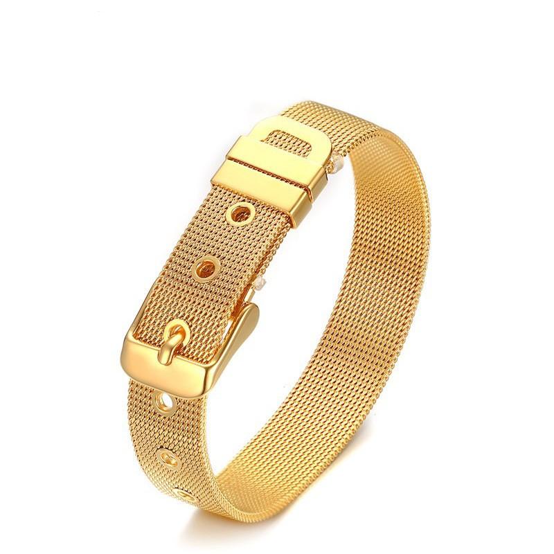 Vòng Tay Nam Nữ Kiểu Dây Đai Cao Cấp 11mm- Không đen không rỉ màu