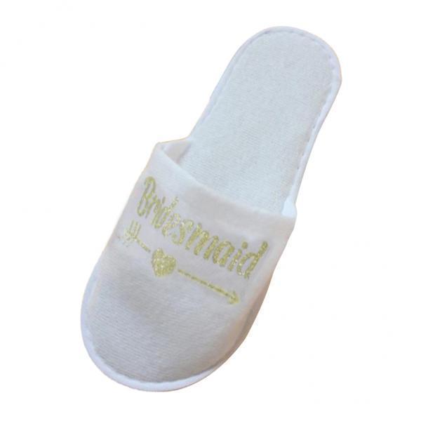 2-11pack Wedding Party Slippers Gold