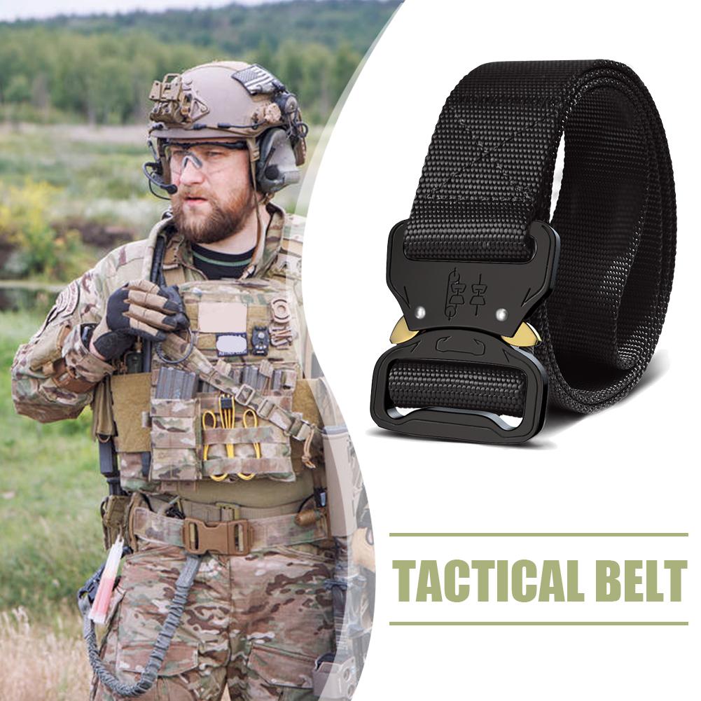 Có Thể Điều Chỉnh Nylon Cosplay Dây Lưng Ngoài Trời Săn Bắn Đi Bộ Dụng Cụ Nam Quân Sự Chiến Đấu Đai Lưng Co Giãn Chất Lượng Cao, Chịu Mài Mòn