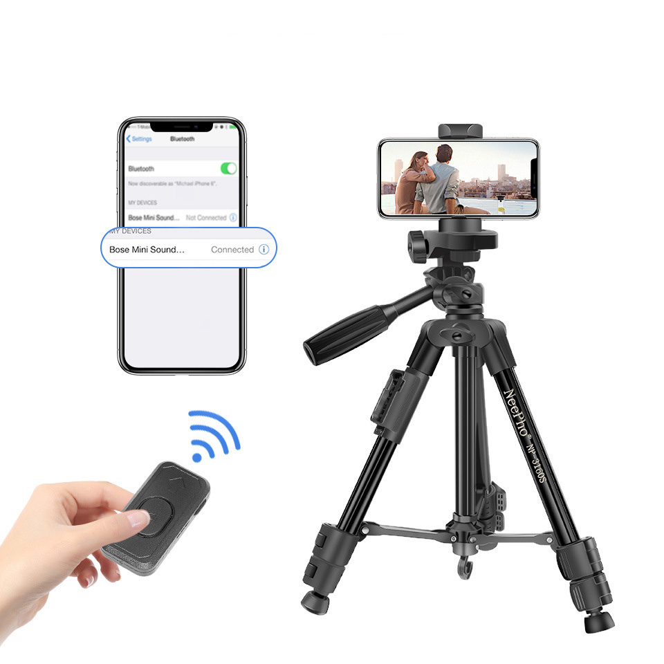 Giá Đỡ Tripod 3 Chân Np-3180S Xoay 360 Độ Kèm Remote Tiện Dụng