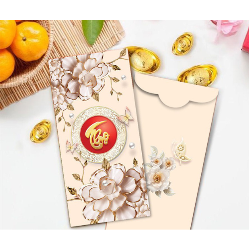 Combo 100 Bao Lì Xì Hoa Sen Trắng Phúc Lộc Thọ