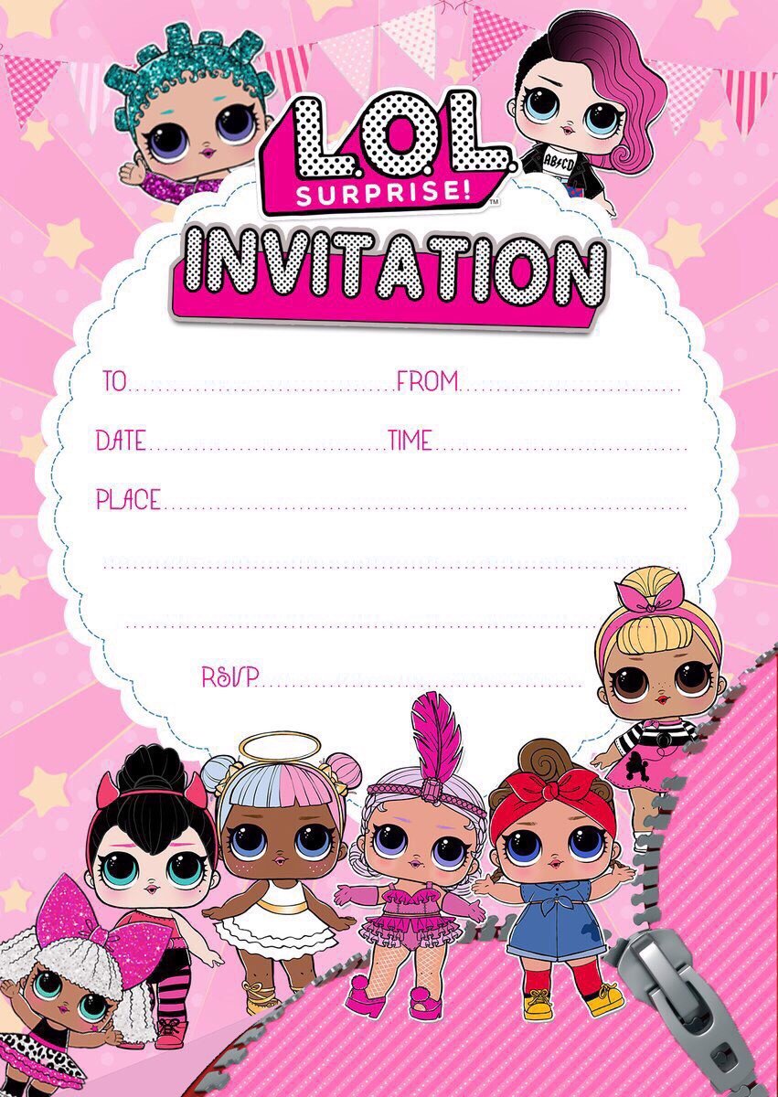 Thiệp mời LOL Invitation Card tcl11