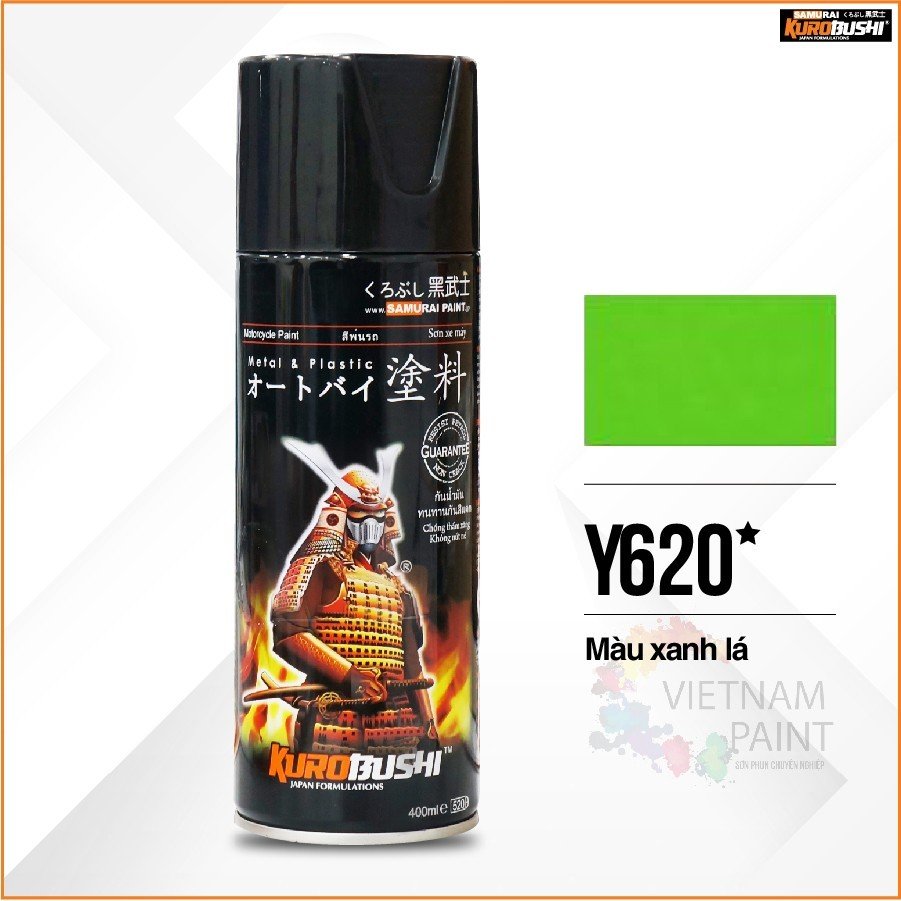 Sơn xịt Samurai Kurobushi - MÀU XANH LÁ Y620