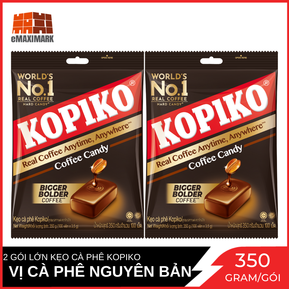 Combo 2 Gói Lớn Kẹo Cà Phê Kopiko Gói 350g X2