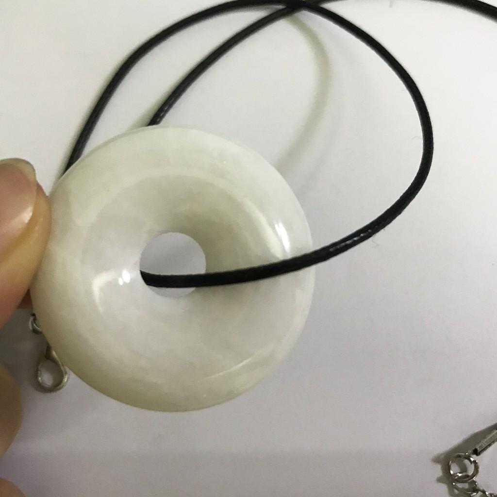 Đồng điếu trắng cho người mệnh Thủy và kim bản 3 cm có dây đeo