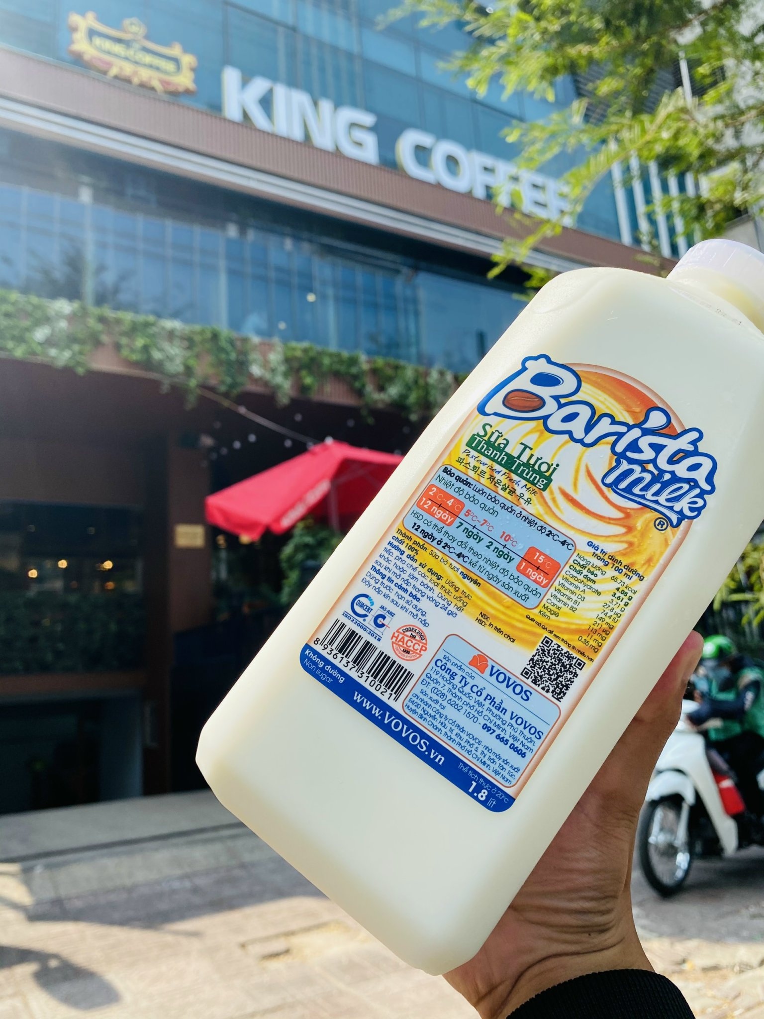 Combo 5 Bình Sữa Tươi Thanh Trùng Barista Milk 1.8 Lít Không Đường