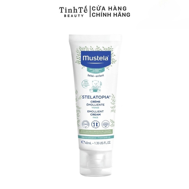 Kem Dưỡng Ẩm Mustela Cho Mặt, Da Chàm Thể Tạng (Viêm Da Cơ Địa) Mustela Stelatopia Emollient Face Cream 40ml