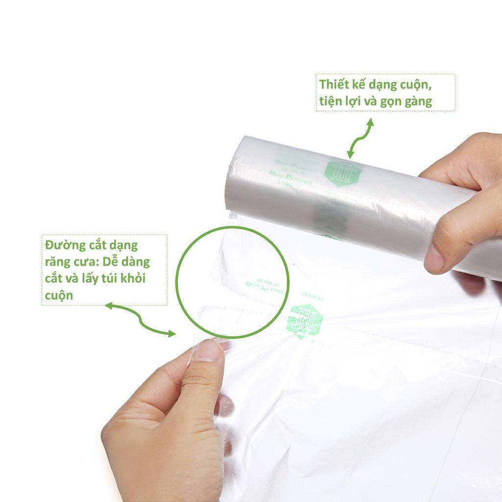 Túi đựng thực phẩm sinh học tự hủy 100 cái/cuộn Tặng gói sốt nướng 45g