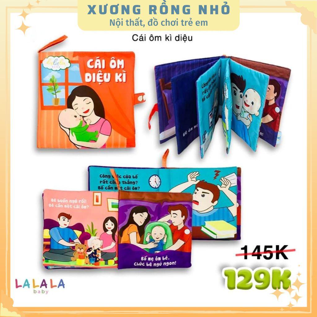 Trọn bộ 6 cuốn sách vải cho bé sơ sinh 0 - 4 tuổi Lalala Baby - sách vải an toàn cho bé tương tác - Xương Rồng Nhỏ