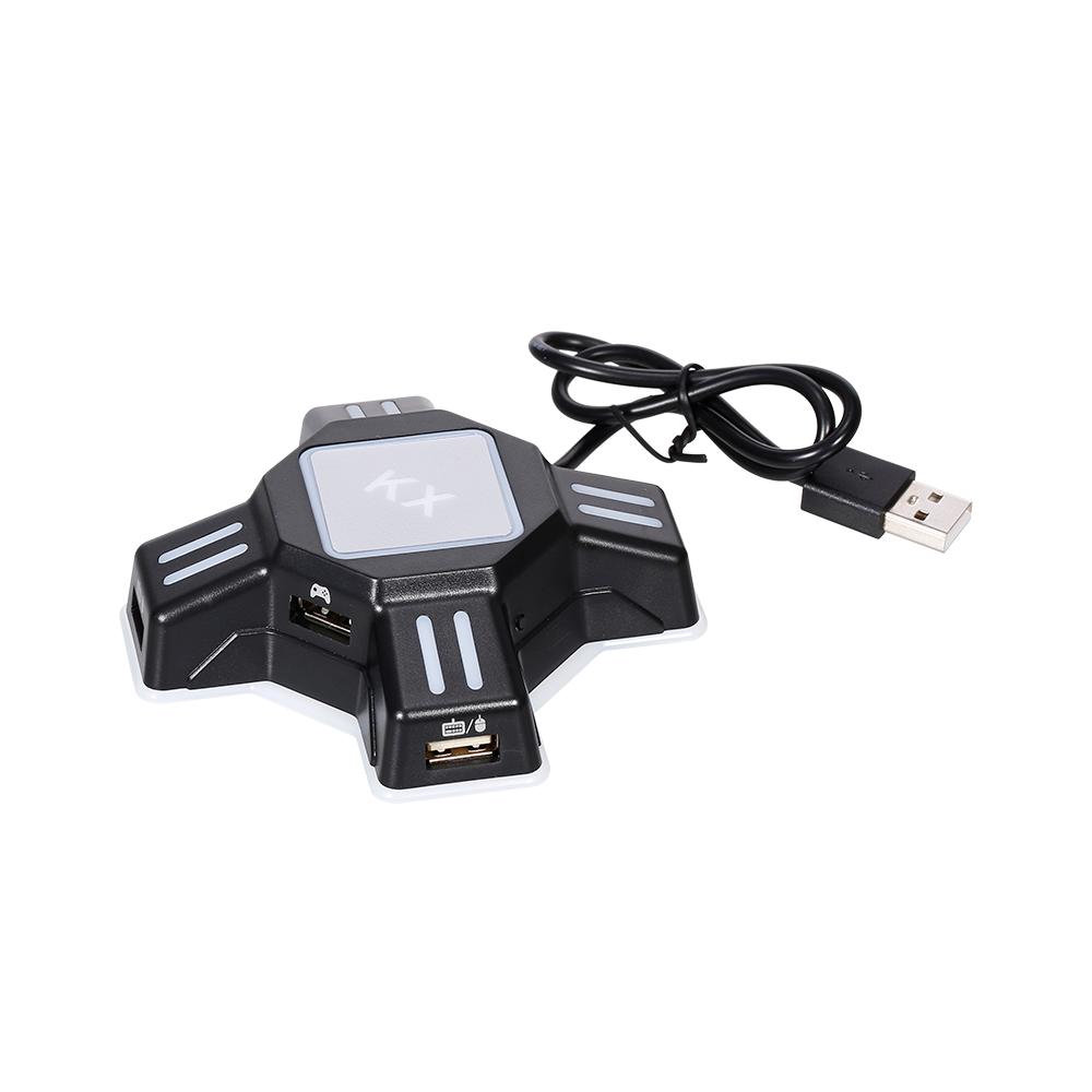 Bộ chuyển đổi KX dành cho bàn phím và chuột chơi game di động USB Thay thế cắm và chạy cho N Switch / Xbox One / PS4 / PS3