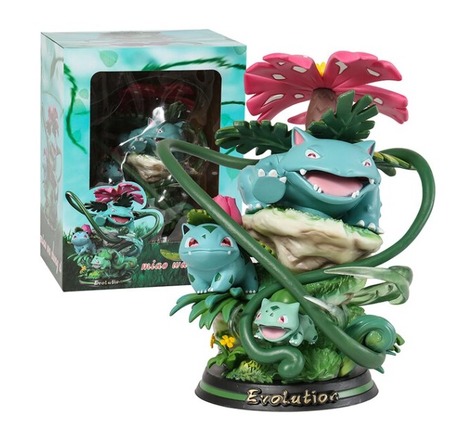Pokemon Figure, Mô hình, nhân vật size to tiến hóa Charamander Bulbasaur gengar squitle mewtwo huyền thoại có đèn led