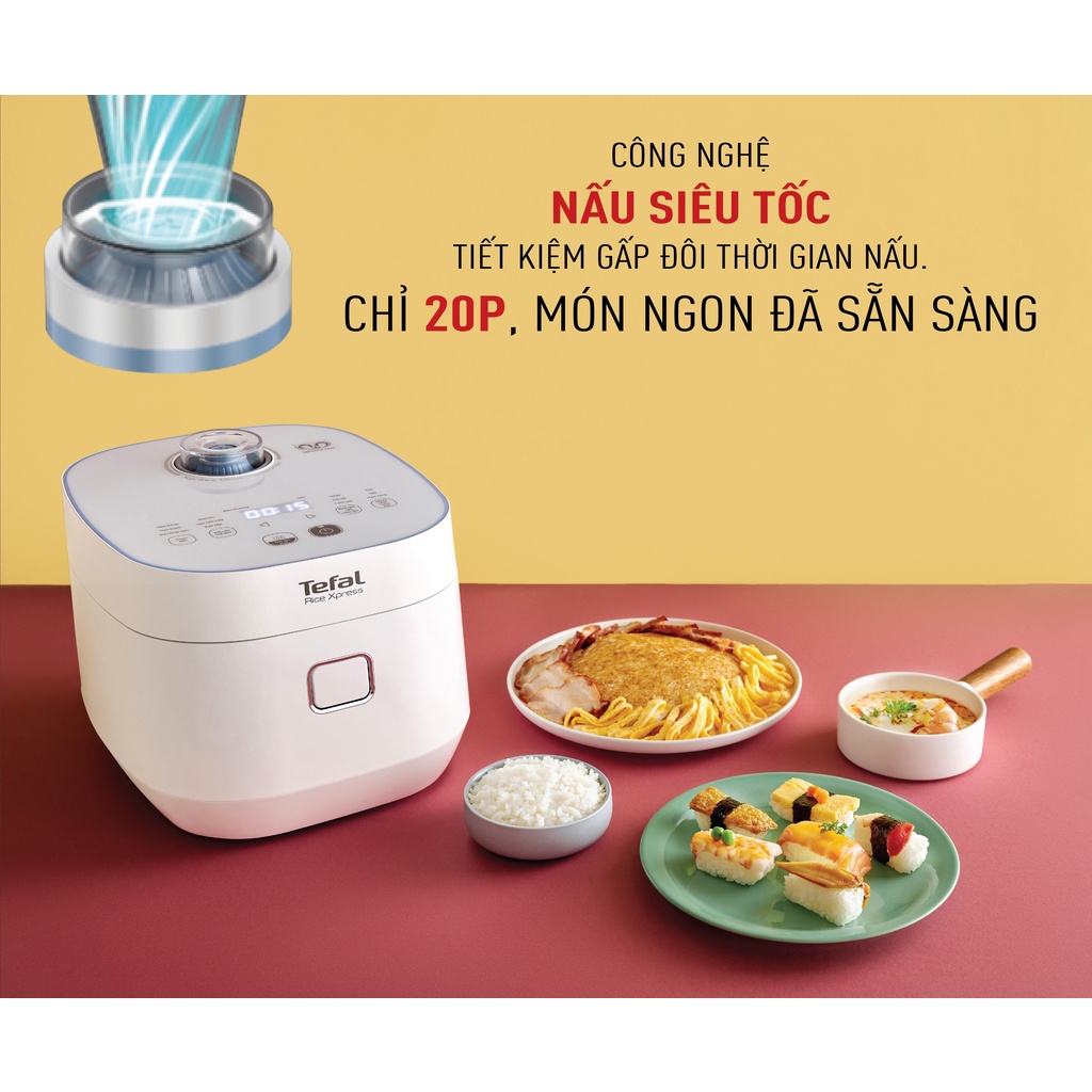 Nồi cơm điện tử Tefal - 1.5L - Thương hiệu Pháp - RK522168- Hàng chính hãng