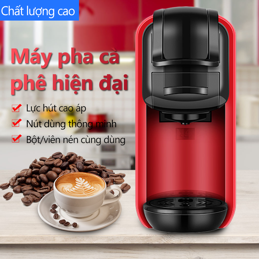 Máy pha cà phê 3 trong 1 , bột cà phê nhanh chóng tiện lợi Chức Năng Pha Espresso, Tạo Bọt Sữa -Hạn bảo hành 3 tháng