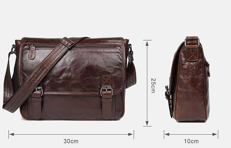 Túi đeo chéo da Bò thời trang cao cấp cho Laptop, Macbook, Ipad - Hàng nhập khẩu