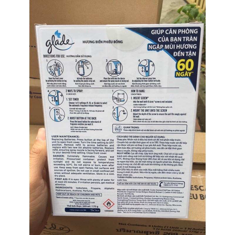 Máy Xịt Phòng Tự Động GLADE 3in1 369ml/175g - Hàng chính hãng DKSH Việt Nam
